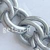 Iron Double Link Chain, plated nickel free 0.8mm 