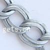 Iron Double Link Chain, plated, twist oval chain lead & cadmium free 