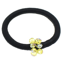 Elastic Hair Band, Nylon, with Crystal, faceted 6mm Inch 