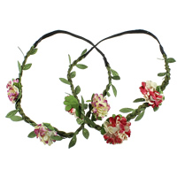 Headband, Polyester, with Cowhide & Nylon Cord, 28-34x29-34x12-13mm, 7mm Inch 