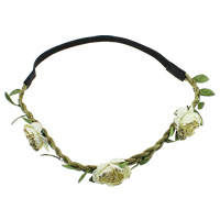 Headband, Polyester, with Cowhide & Nylon Cord, 26-29x14-23x14-16mm, 7mm Inch 