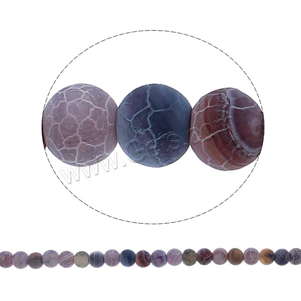 Natural Effloresce Agate Beads, Round, different size for choice, Hole:Approx 1mm, Length:Approx 15.3 Inch, Sold By Strand