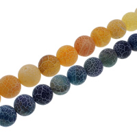 Natural Effloresce Agate Beads, Round Approx 1mm Approx 15.3 Inch 