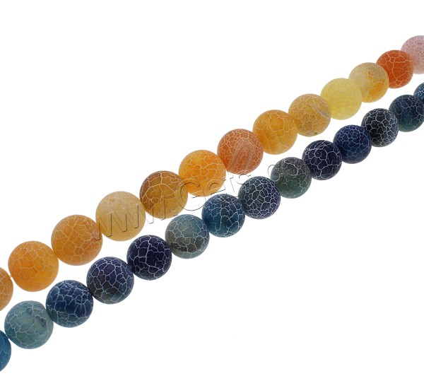 Natural Effloresce Agate Beads, Round, different size for choice, more colors for choice, Hole:Approx 1mm, Length:Approx 15.3 Inch, Sold By Strand