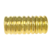 Cierre Magnético de Metal, Columna, chapado en color dorado, 20x9mm, agujero:aproximado 6mm, Vendido por UD