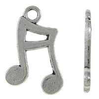 Musical Instrument Shaped Zinc Alloy Pendants, Music Note, plated nickel, lead & cadmium free Approx 2mm, Approx 
