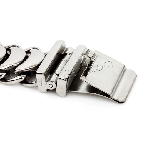 нержавеющая сталь браслет, различной длины для выбора, оригинальный цвет, 19x5mm, продается Strand