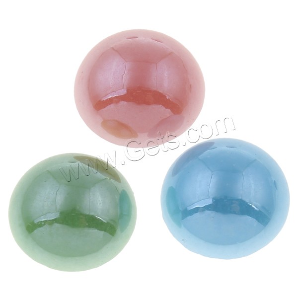 Porcelain Cabochon, Flat Round, different size for choice & lustrous & flat back, more colors for choice, 1000PCs/Bag, Sold By Bag