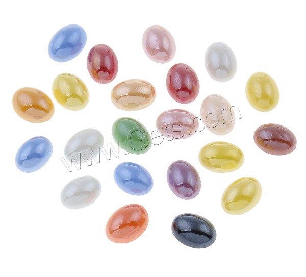 Porcelain Cabochon, Oval, different size for choice & lustrous & flat back, more colors for choice, 1000PCs/Bag, Sold By Bag
