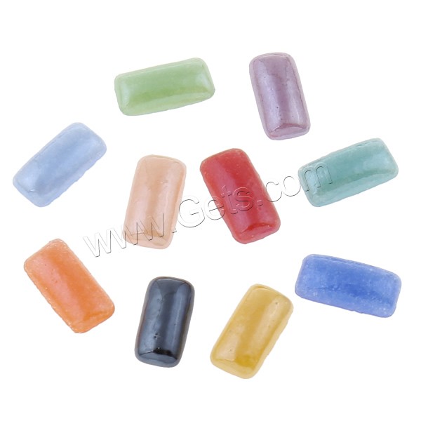 Porcelain Cabochon, Rectangle, different size for choice & lustrous & flat back, more colors for choice, 1000PCs/Bag, Sold By Bag