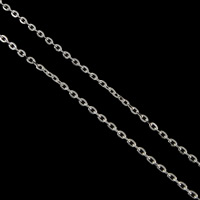 Стерлингового серебра ювелирные изделия цепь, Серебро 925 пробы, Овальный цепь Приблизительно 21м/Лот, продается Лот