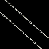 Стерлингового серебра ювелирные изделия цепь, Серебро 925 пробы, Бар цепи  Приблизительно 35м/Лот, продается Лот