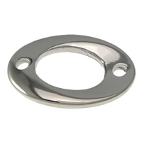 Stainless Steel Charm Connector, 304 Stainless Steel, Flat Oval, 1/1 loop, original color Approx 2mm 