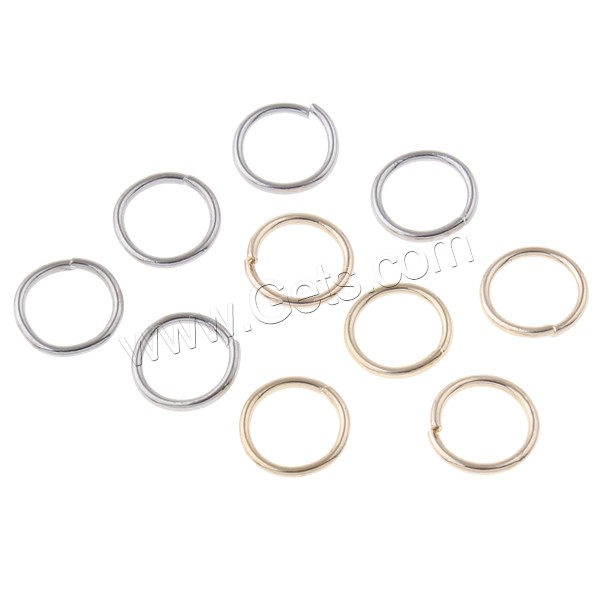 Maschine Cut Eisen Geschlossen Sprung-Ring, Kreisring, plattiert, verschiedene Größen vorhanden, keine, frei von Nickel, Blei & Kadmium, verkauft von Tasche