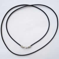 Rubber Necklace Cord, rubber cord, zinc alloy clasp Approx 23.6 Inch 