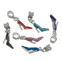 Zinc Alloy European Pendants, Shoes, plated, without troll & enamel & colorful powder nickel, lead & cadmium free, 35mm  Approx 5mm 