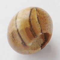 Granos de semi piedras preciosas del estilo Europeo, Jaspe de pintura, Toroidal, 6x10mm, agujero:aproximado 4.5-5mm, Vendido por UD