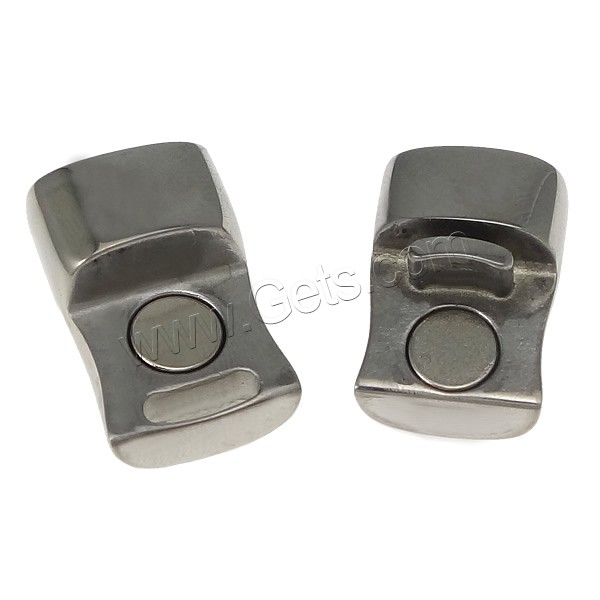Stainless Steel Magnetic Clasp, Rectangle, Customized, original color, 27x13x9mm, Hole:Approx 11x7mm, Sold By PC