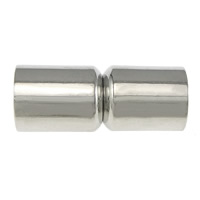 Brass Magnetic Clasp, Column, platinum color plated, lead & nickel free Approx 8mm 