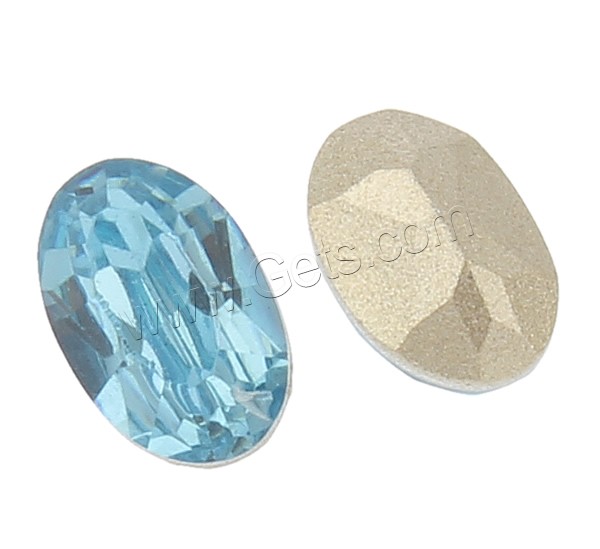 Translucent Resin Cabochon, Oval, gold color plated, different size for choice & rivoli back & faceted, more colors for choice, Sold By Bag