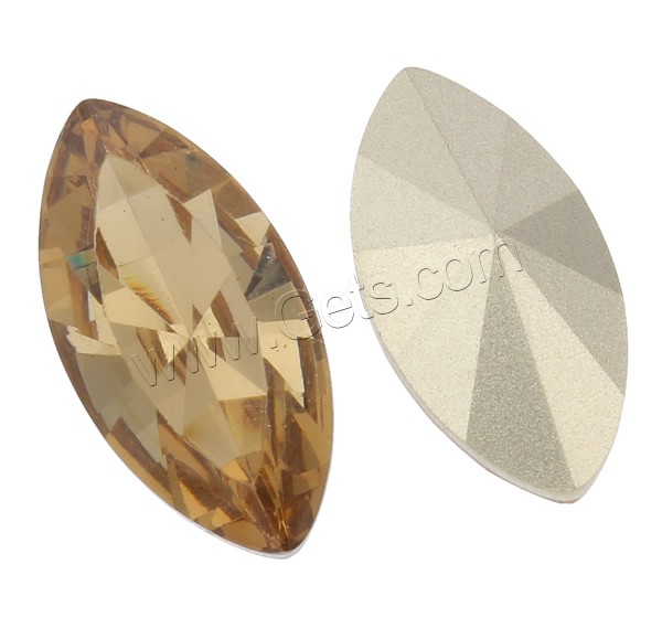 Translucent Resin Cabochon, Horse Eye, gold color plated, different size for choice & rivoli back & faceted, more colors for choice, Sold By Bag