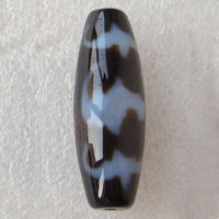 Natürliche Tibetan Achat Dzi Perlen, oval, fünf Segen, Grad AAA, 13x38mm, Bohrung:ca. 2mm, verkauft von PC