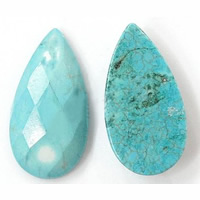 Natural Turquoise Cabochon, Teardrop, blue 