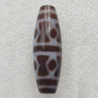 Natural Tibetan Agate Dzi Beads, Oval, textured, Grade AAA Approx 2mm 
