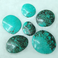 Natural Turquoise Cabochon, Oval 