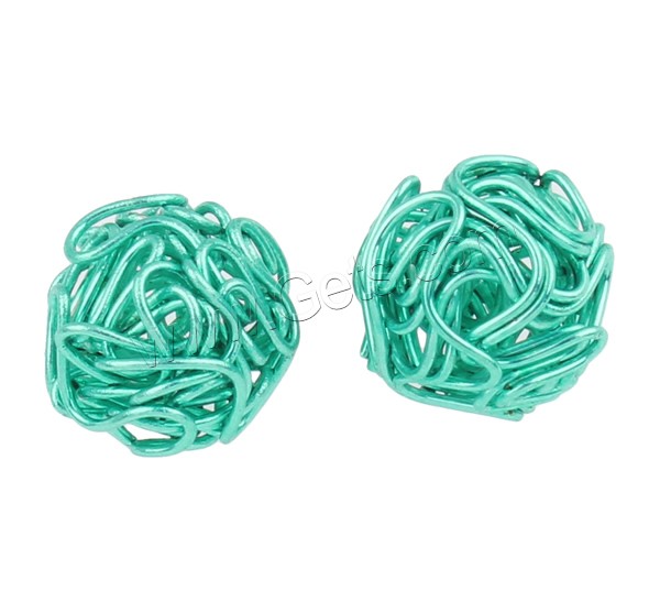 Iron Wire Beads, Round, electrophoresis, different size for choice & no hole, mixed colors, nickel, lead & cadmium free, 500PCs/Bag, Sold By Bag