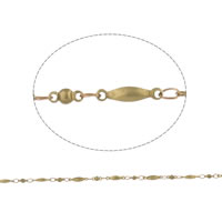 Brass Beading Chains, gold color plated, bar chain, nickel, lead & cadmium free 