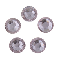 Resin Rhinestone Cabochon, Flat Round, silver color plated & flat back & faceted 