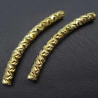 Brass Tube Beads, plated, textured Approx 2mm 