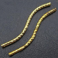 Brass Tube Beads, Letter S, plated Approx 0.5mm 