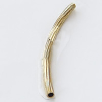 Messing Rohr Perlen, plattiert, Falten, keine, 30x2mm, Bohrung:ca. 1.5mm, 10000PCs/Tasche, verkauft von Tasche
