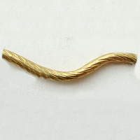 Brass Tube Beads, Letter S, plated Approx 1mm 