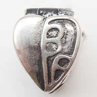 Brass European Clip, Heart, plated, blacken Approx 3mm 