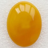 Кабошоны из агата, желтый агат, Плоская овальная форма, плоской задней панелью продается PC