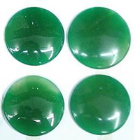 Кабошоны из агата, зеленый агат, Плоская круглая форма, натуральный, плоской задней панелью продается PC