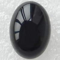 Agate Cabochon, Black Agate, Oval 