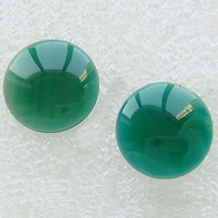 Кабошоны из агата, зеленый агат, Плоская круглая форма, плоской задней панелью продается PC