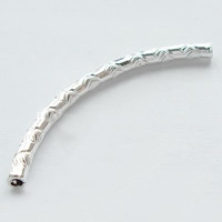 Messing Rohr Perlen, plattiert, keine, 45x2.5mm, Bohrung:ca. 1mm, verkauft von PC