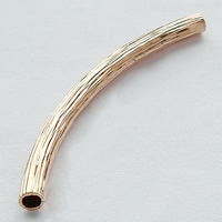 Messing Rohr Perlen, plattiert, keine, 40x2.5mm, Bohrung:ca. 2mm, verkauft von PC
