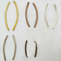 Brass Tube Beads, plated, smooth 