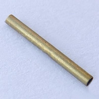 Brass Tube Beads, plated Approx 1.3mm 