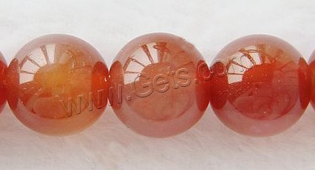 Natural Red Agate Beads, Round, different size for choice, Hole:Approx 1-1.5mm, Length:14 Inch, Sold By Strand
