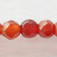 Natural Red Agate Beads, Round & faceted Approx 1-1.5mm Approx 15.5 Inch 