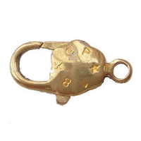 Brass Lobster Claw Clasp, Flower, plated Approx 1.5mm 