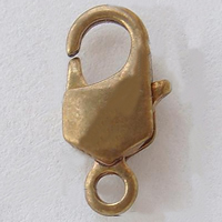 黄銅ロブスター爪クラスプ, 銅, メッキ, 無色 穴:約 2mm, 2000パソコン/バッグ, 売り手 バッグ