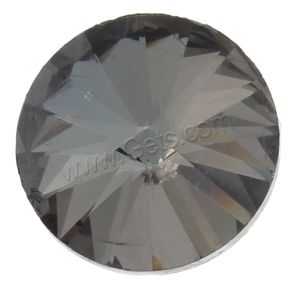 Faceted Glass Cabochon, Flat Round, different size for choice & rivoli back, more colors for choice, Sold By Bag